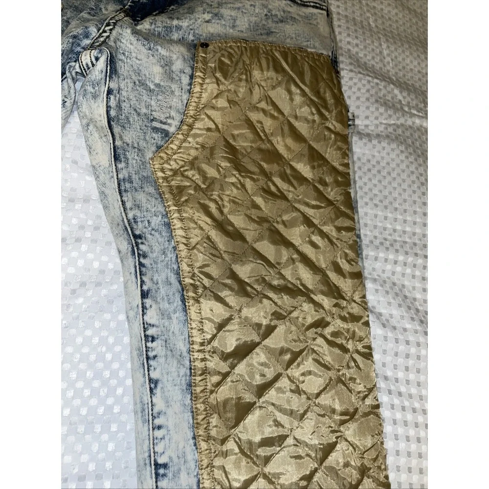 Buckle Preme Skinny Stretch Jean Destructed denim‎ cool quilted Front 36w 33L